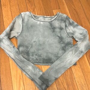 Lululemon Green Tie-Dye Long Sleeve Top